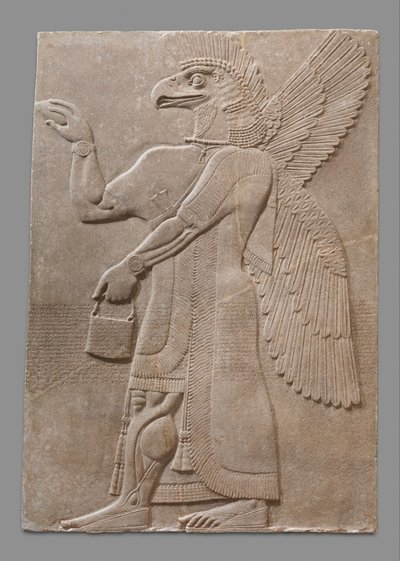 Panneau de Relief de Figure Surnaturelle à Tête d