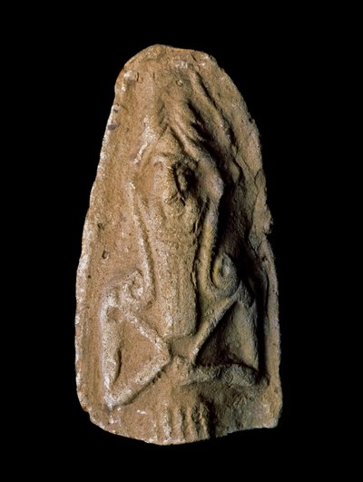Civilisation sumérienne : figurine de dieu guerrier. Sculpture en terre cuite - Neo Sumerian