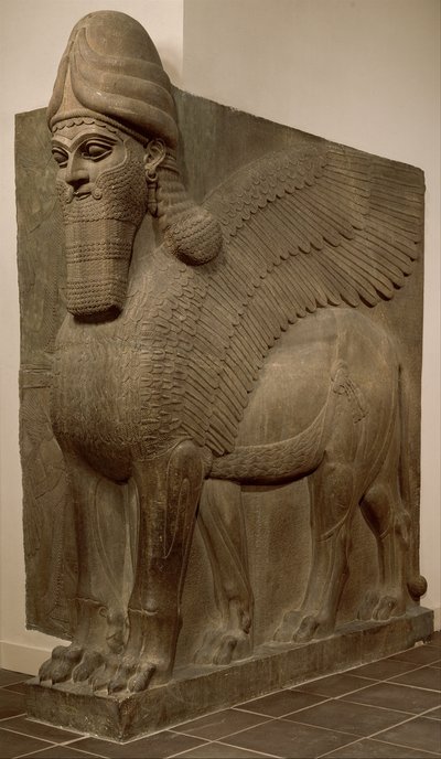 Lion ailé à tête humaine (lamassu), vers 883-859 av. J.-C. - Neo Assyrian