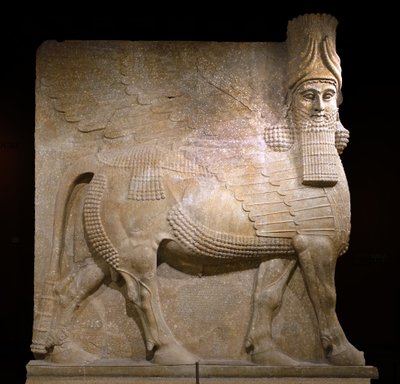 Taureau ailé de la cour VIII au palais du roi Sargon II, Khorsabad, 721-705 av. J.-C. - Neo Assyrian Neo Assyrian