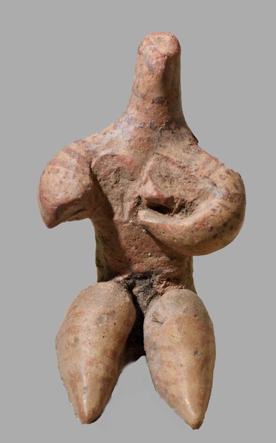 Figurine en argile peinte d