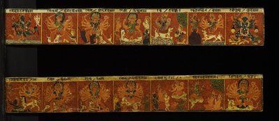 Une paire de couvertures de manuscrit Devimahatmya - Nepalese School