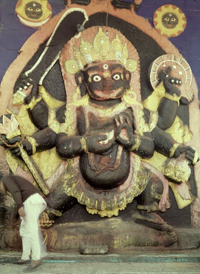 Relief de Kali à Durbar Square - Nepalese School