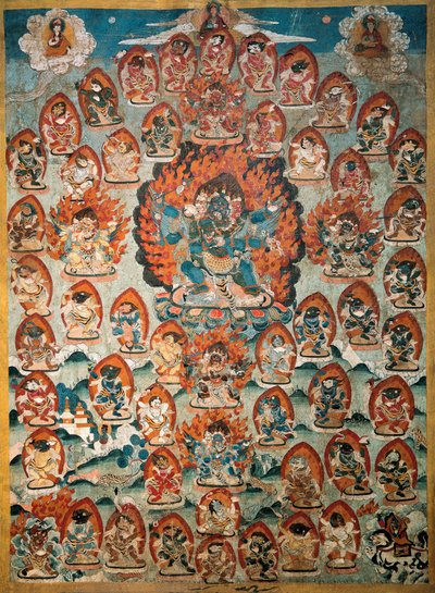 Vue du paradis, visions de Bard, Népal - Nepalese School