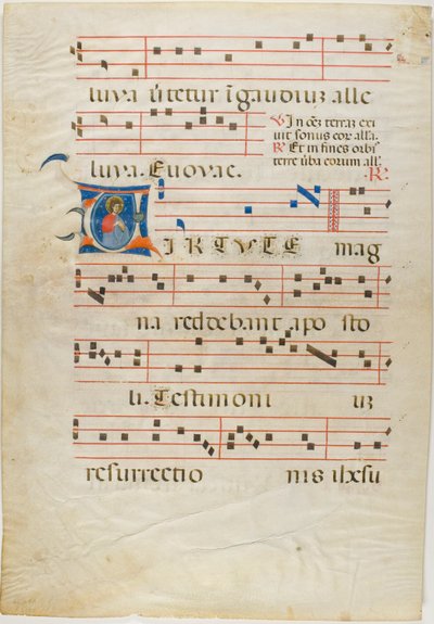 Saint Martyr dans une Initiale Historiée "V" d