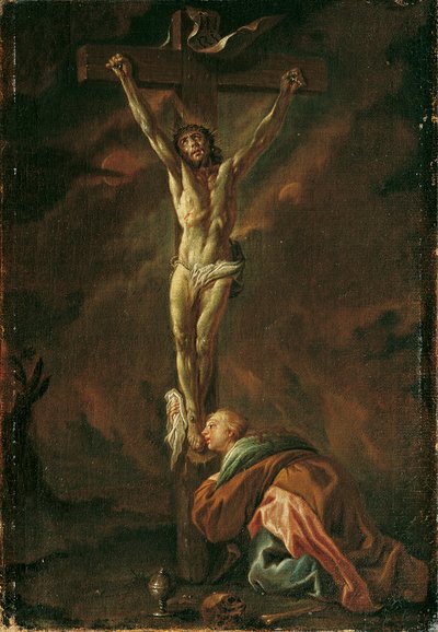Christ en croix avec Marie-Madeleine - Leopold Blonder