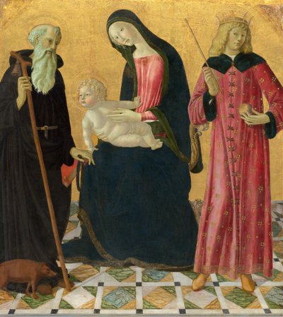 Madone et Enfant avec Saint Antoine Abbé et Saint Sigismond, vers 1490-1495 - Neroccio de Landi