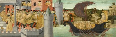 La visite de Cléopâtre à Antoine, vers 1475-1480 - Neroccio di Landi