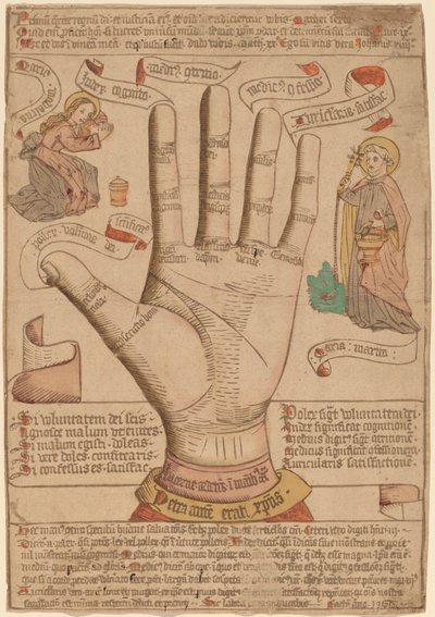 La main comme miroir du salut - Netherlandish 15th Century