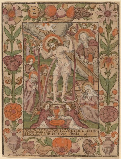 Christ dans le pressoir à vin - Netherlandish 16th Century