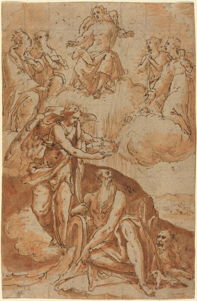 Saint Jérôme (?) - Netherlandish 16th Century