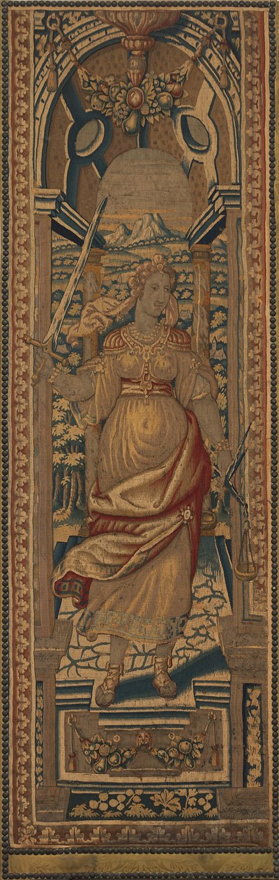 Les quatre vertus cardinales : Justice - Netherlandish 16th Century
