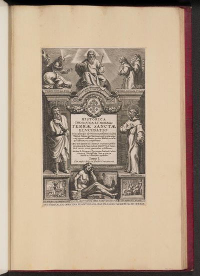 Page de titre pour Franciscus Aguilonius, Historica Theologica et Moralis Terrae Sanctae Elucidatio - Netherlandish 17th Century after Sir Peter Paul Rubens
