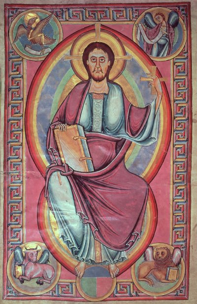 Christ en majesté, de la Bible de Stavelot - Netherlandish School