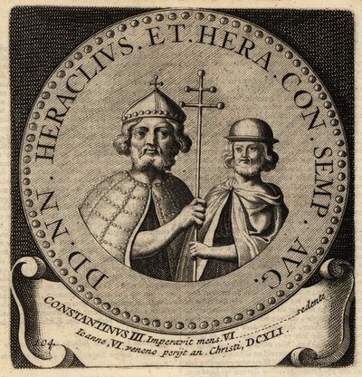 Empereurs byzantins Héraclius et Constantin III - Netherlandish School