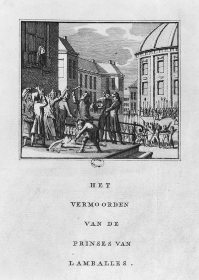 Mutilation de Marie Thérèse Louise de Savoie-Carignan, Princesse de Lamballe le 3 septembre 1792 - Netherlandish School
