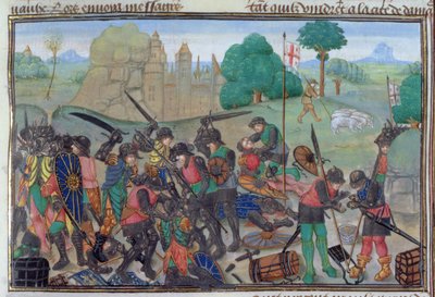 Chrétiens et Sarrasins combattant, de la 