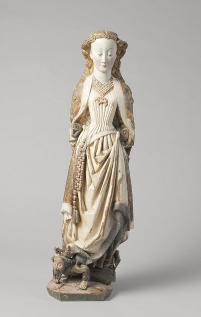 Sainte Barbe par Meester van Koudewater, c. 1470 - Netherlandish School
