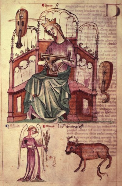 Vénus jouant du psaltérion, du 