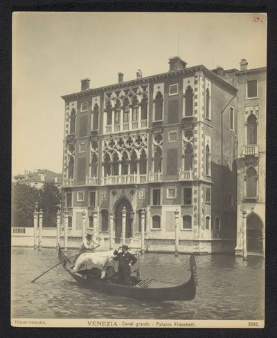 Extérieur du Palazzo Cavalli-Franchetti à Venise - Neue Photographische Gesellschaft