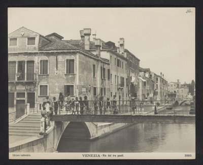 Vue du Rio dei Tre Ponti à Venise - Neue Photographische Gesellschaft