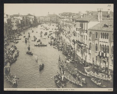 Gondoles sur le Grand Canal à Venise - Neue Photographische Gesellschaft
