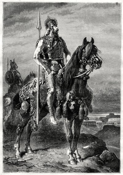 Cavalier gaulois, 19ème siècle - Neuville