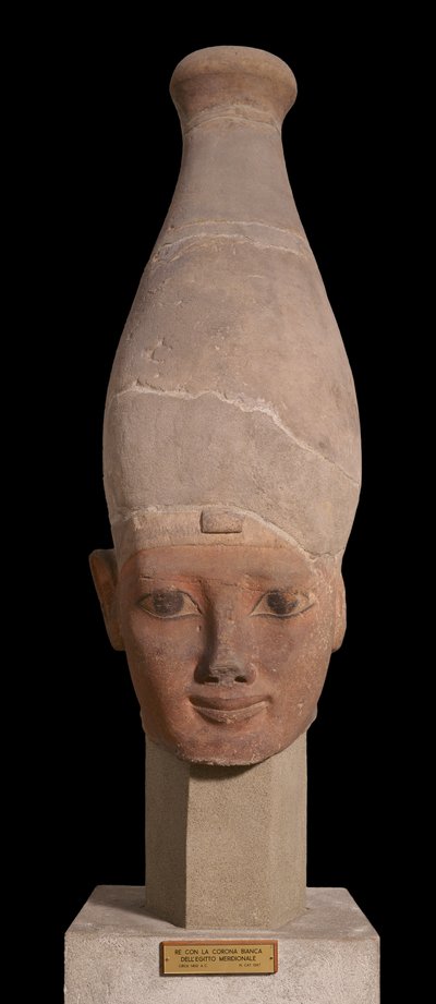 Tête de pharaon portant la couronne blanche de la Haute-Égypte - New Kingdom Egyptian