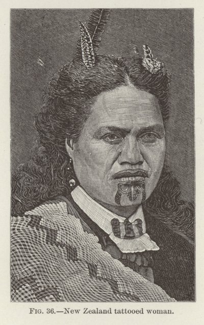 Femme tatouée de Nouvelle-Zélande - New Zealand School