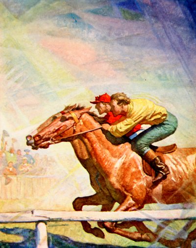 Maudissant et fouettant, le jockey s