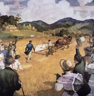 Cyrus H. McCormick (1809-84) et sa machine à moissonner en 1837 - Newell Convers Wyeth