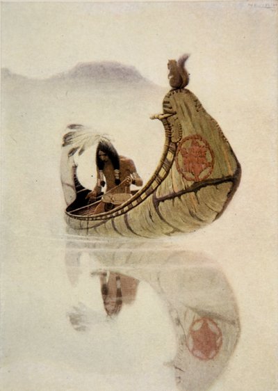 Frontispice de The Song of Hiawatha par Henry Wadsworth Longfellow (1807-82), pub. par George G. Harrap und Company Ltd., 1911 - Newell Convers Wyeth
