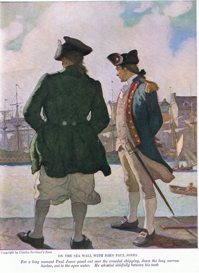Sur la digue avec John Paul Jones : Pendant un long moment, John Paul regarda les navires dans le port jusqu