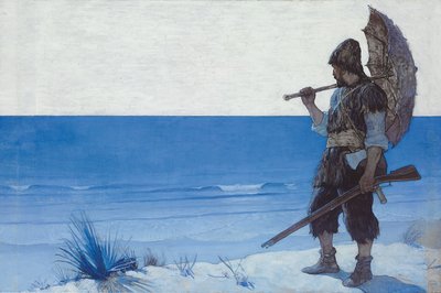 Robinson Crusoé : Page de garde - Newell Convers Wyeth
