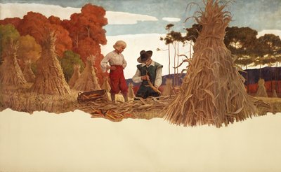Le décortiqueur de maïs puritain, 1941 - Newell Convers Wyeth
