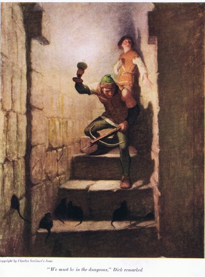 Nous devons être dans les cachots, remarqua Dick, 1916 - Newell Convers Wyeth