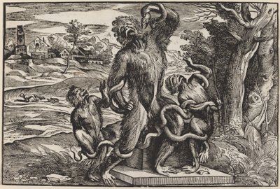 Caricature du groupe Laocoon - Niccolò Boldrini after Titian