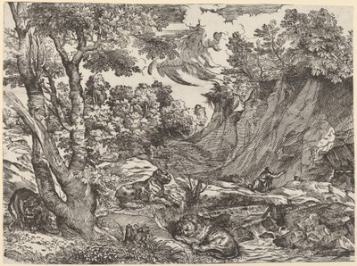 Saint Jérôme dans le désert - Niccolò Boldrini after Titian