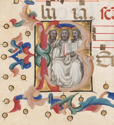 Initiale B : La Trinité - Niccolò di Giacomo da Bologna