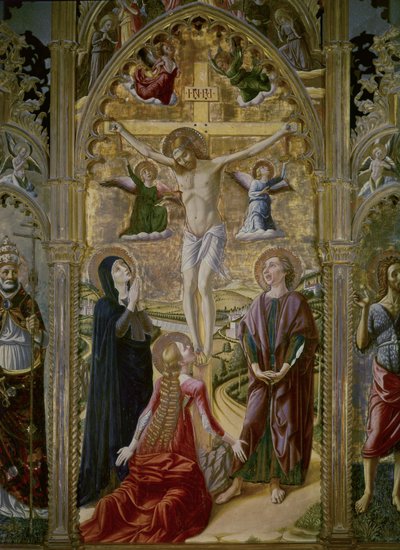 Crucifixion. 1480. (tempera et or sur panneau) - Niccolo Alunno