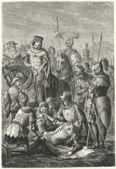 La mort de Manfred de Sicile à la bataille de Bénévent - Niccolo Sanesi