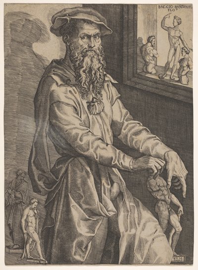Portrait de Baccio Bandinelli, en trois-quarts de longueur à côté d