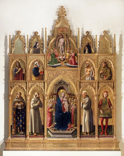Madonna en trône avec l