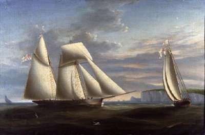 Un schooner à hunier et un schooner de l