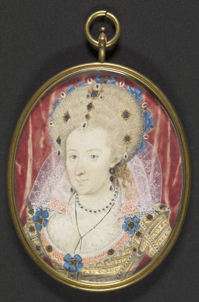Anne de Danemark, vers 1600 - Nicholas (studio of) Hilliard