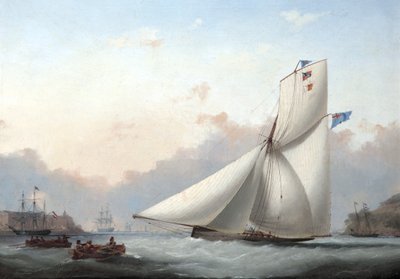 Un yacht cutter dans le Plymouth Sound - Nicholas Matthews Condy