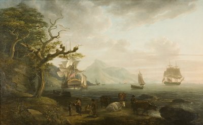 Vue de Nevis depuis Saint-Kitts, 1790 - Nicholas Pocock