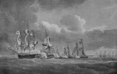 Action audacieuse de Lord Cochrane, c1807 - Nicholas Pocock