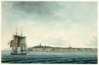 Navire de sixième rang de la HM naviguant le long de la côte anglaise - Nicholas Pocock