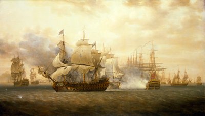 La bataille de Frigate Bay, 26 janvier 1782 - Nicholas Pocock
